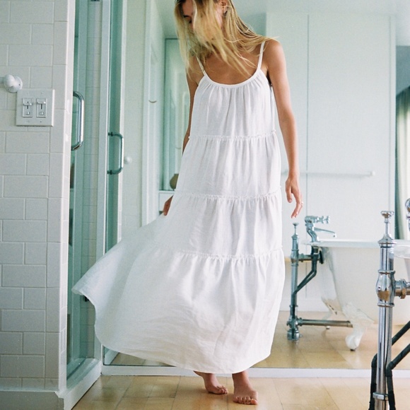 Eberjey Kesia Linen Dress S - Picture 7 of 7